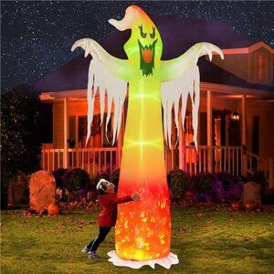 9 FT Halloween Inflatables Outdoor, Halloween Blow Up Yard Decorations